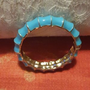 Banana Republic Turquoise and Gold Bangle Bracelet